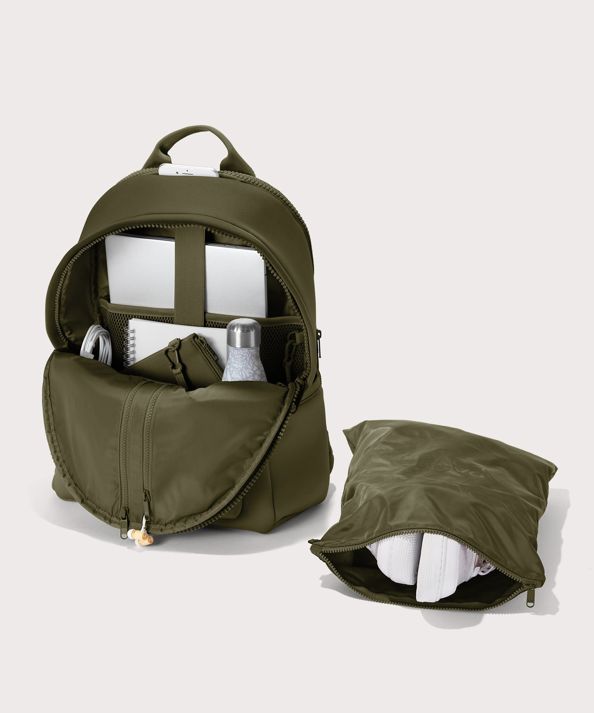 Dakota Backpack in Dark Moss, Large