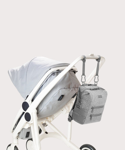 Indi Diaper Backpack in Heather Grey, Small