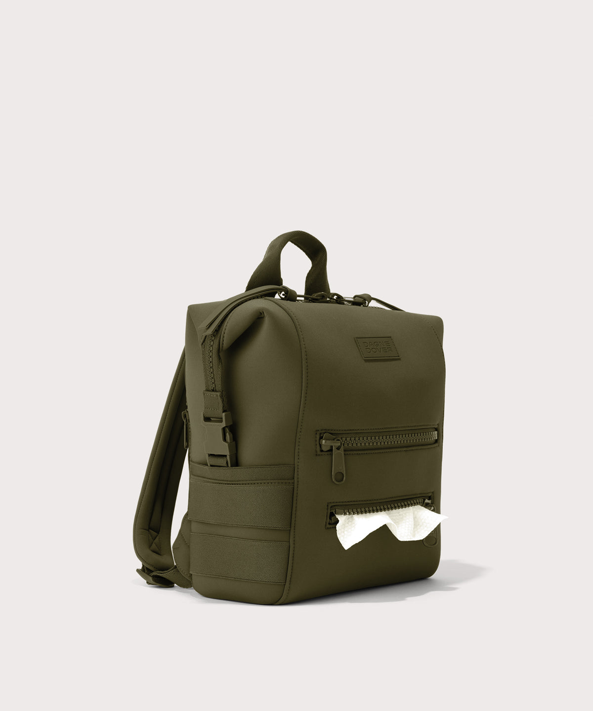 Indi Diaper Backpack in Dark Moss, Small