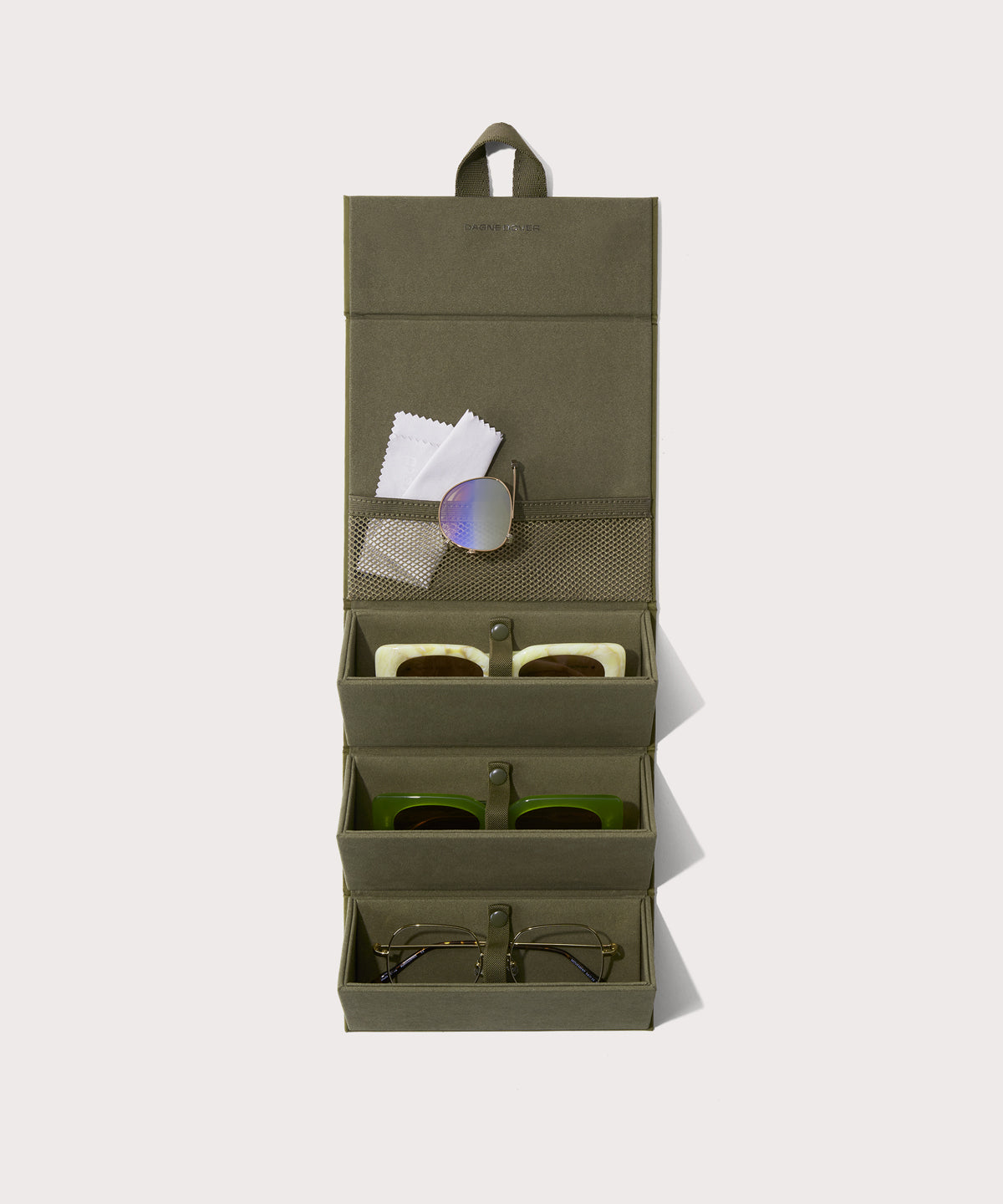 Remi Glasses Case in Dark Moss